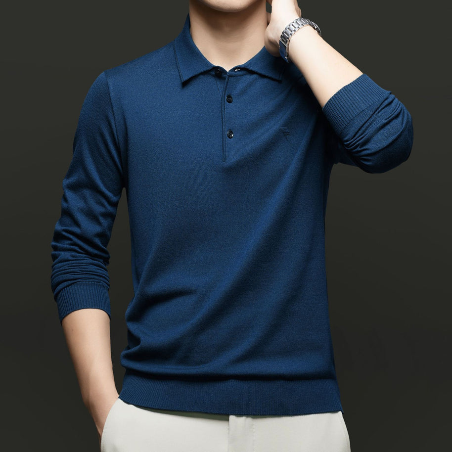 Herren Pullover mit poloartigem Kragen und modernen Akzenten WW