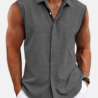 Herren Ärmelloses Hemd mit Struktur WW