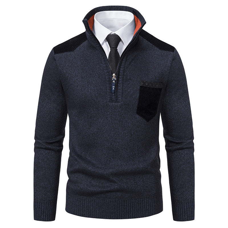 Herren modischer Pullover mit Stehkragen WW