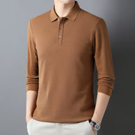 Herren Langarm-Polo mit edler Struktur und bequemer Passform WW