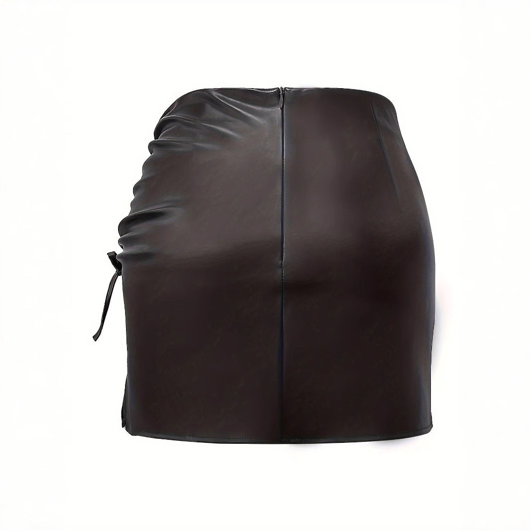 Damen Figurbetonter Minirock mit raffiniertem Rüschendesign W&W Mode
