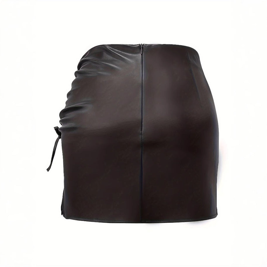 Damen Figurbetonter Minirock mit raffiniertem Rüschendesign W&W