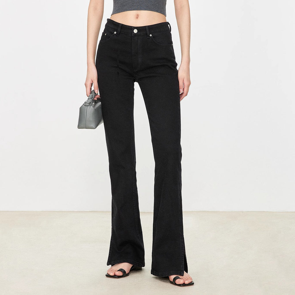 Damen Hochtaillierte Flared Jeans mit zeitlos elegantem Schnitt WW