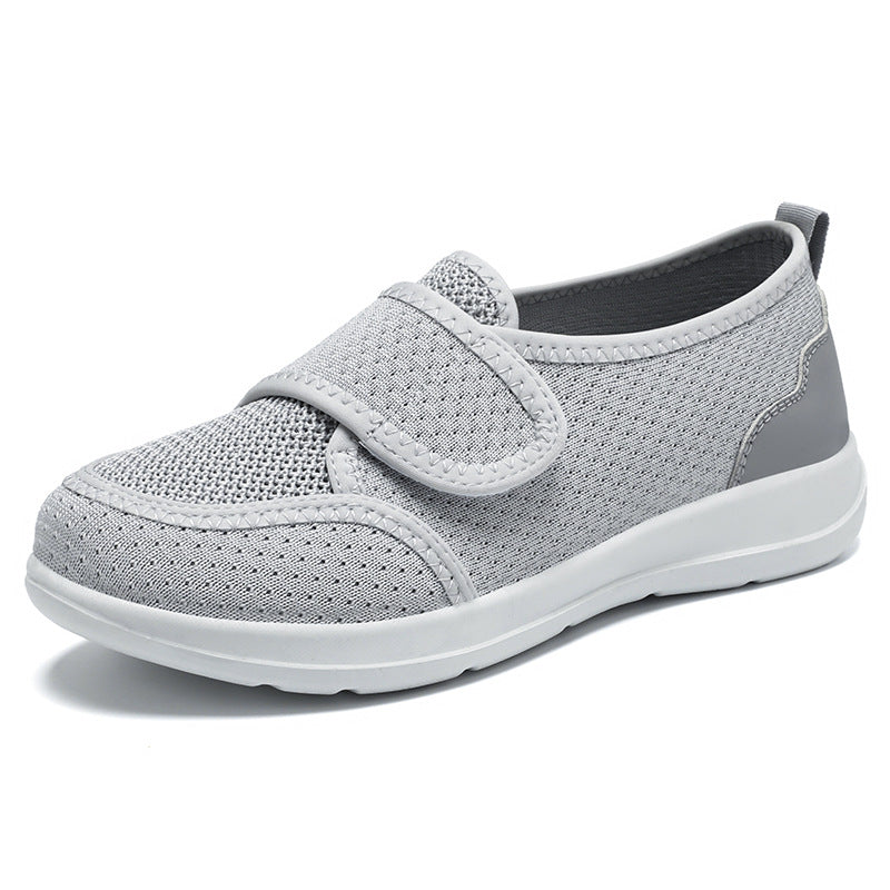 Damen Bequeme und atmungsaktive Slip-On Schuhe mit Klettverschluss WW