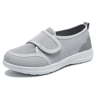Damen Bequeme und atmungsaktive Slip-On Schuhe mit Klettverschluss WW