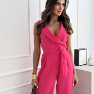 WW | Ärmelloser Jumpsuit Elegante Silhouette aus Edlem Stoff