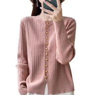Damen Strickjacke mit goldenen Knöpfen WW