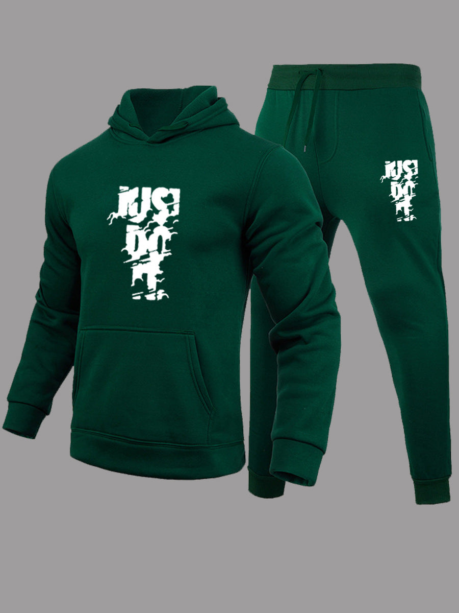 Damen Sportliches Hoodie- und Jogginghose-Set mit modernem Logo-Design WW