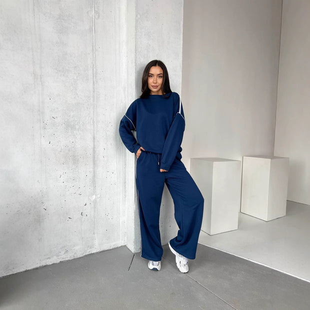 Damen Sportliches und bequemes Sweatshirt-Pants-Set WW