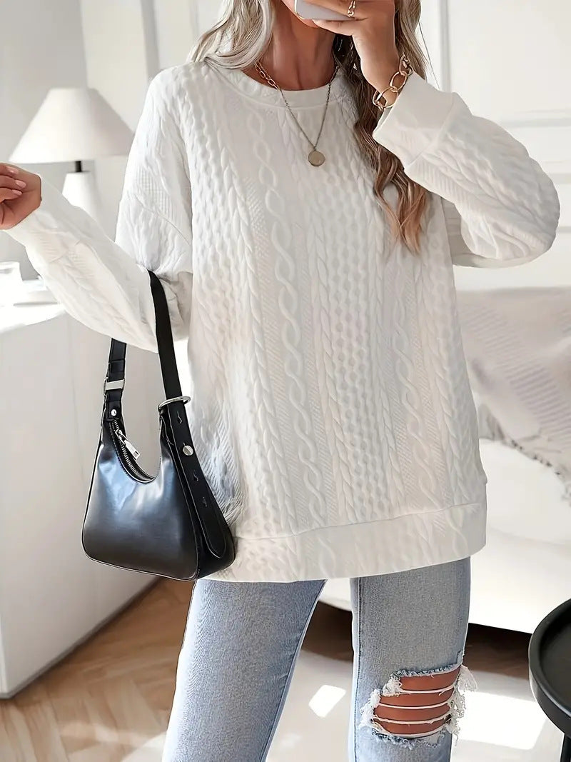 Damen Statement-Strickpullover mit strukturiertem Design WW