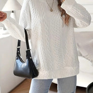Damen Statement-Strickpullover mit strukturiertem Design WW
