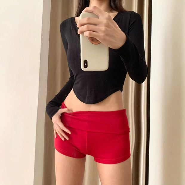 Damen bequeme Sportshorts mit breitem Bund WW