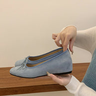Damen Ballerina-Schuhe mit raffiniertem Schleifenakzent WW
