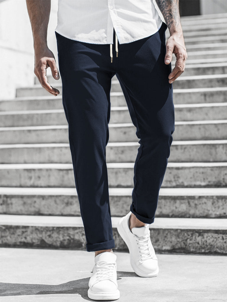 Herren Sportliche Chino-Hose mit flexiblem Bund und modernen Details WW