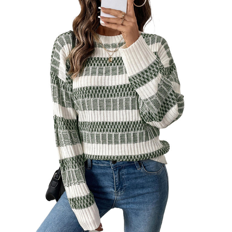 Damen Pullover mit strukturiertem Muster und weitem Schnitt WW