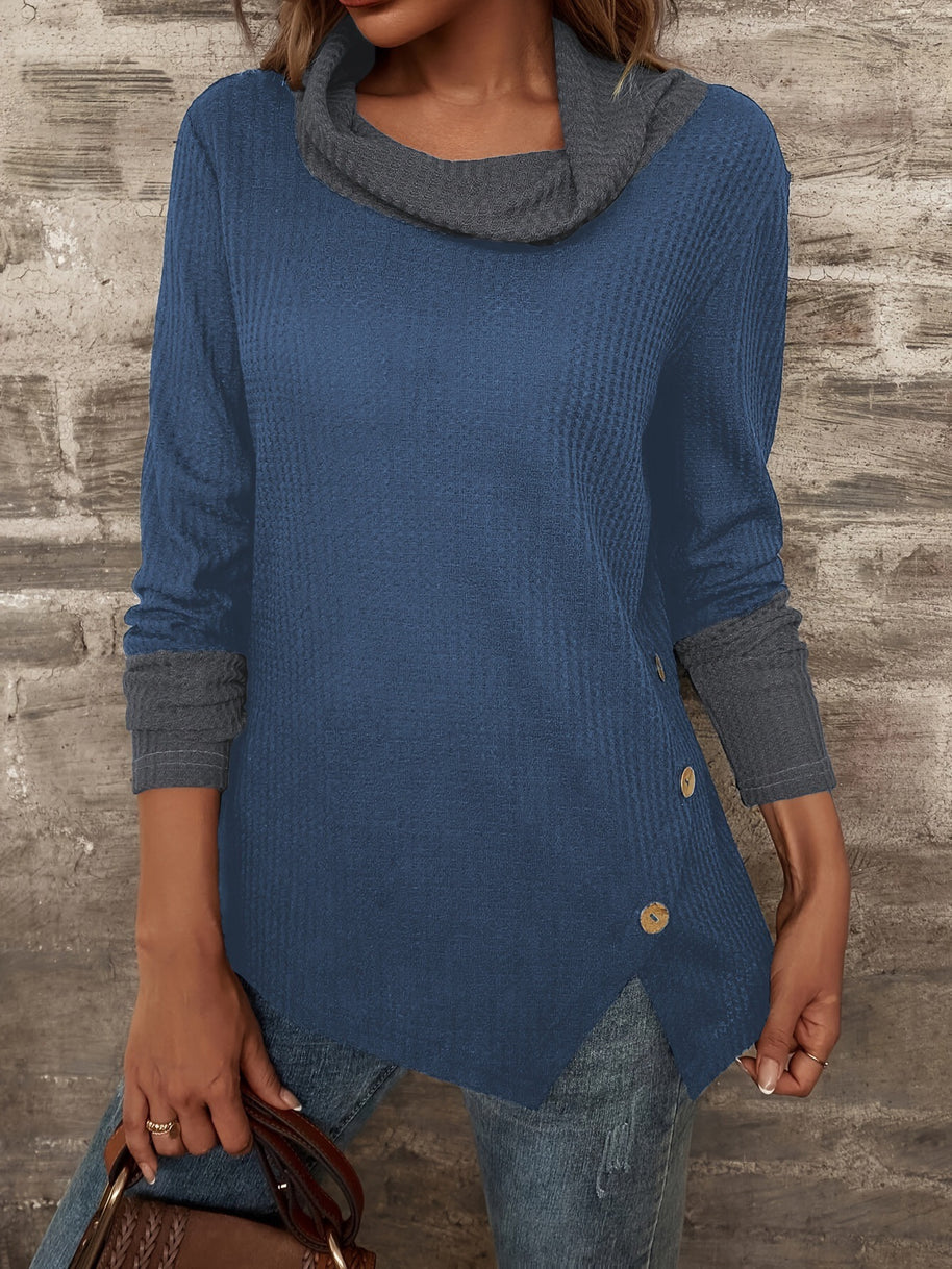Damen Pullover mit modischem Kragen WW