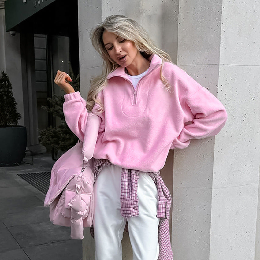 Damen Steppjacke mit hohem Kragen und Reißverschluss WW