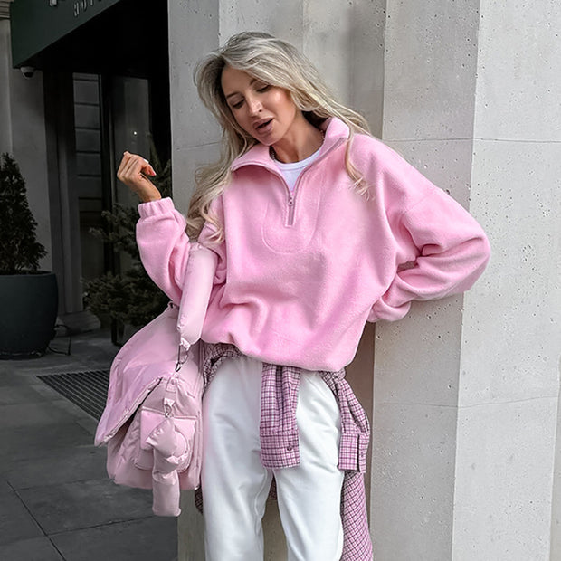 Damen Steppjacke mit hohem Kragen und Reißverschluss WW