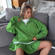 Damen sportlicher Pullover mit Reißverschluss WW