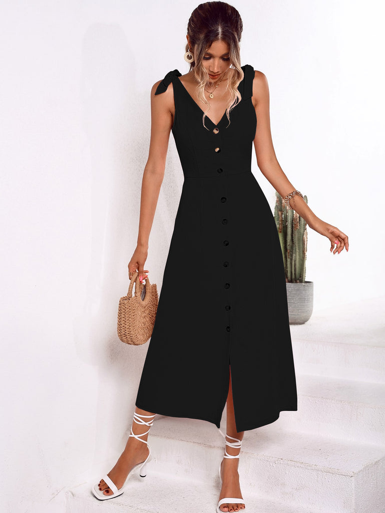 Damen Knielanges Hemdblusenkleid WW