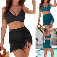 Damen Bikini-Set mit raffiniertem Rüschensaum und verstellbaren Trägern WW