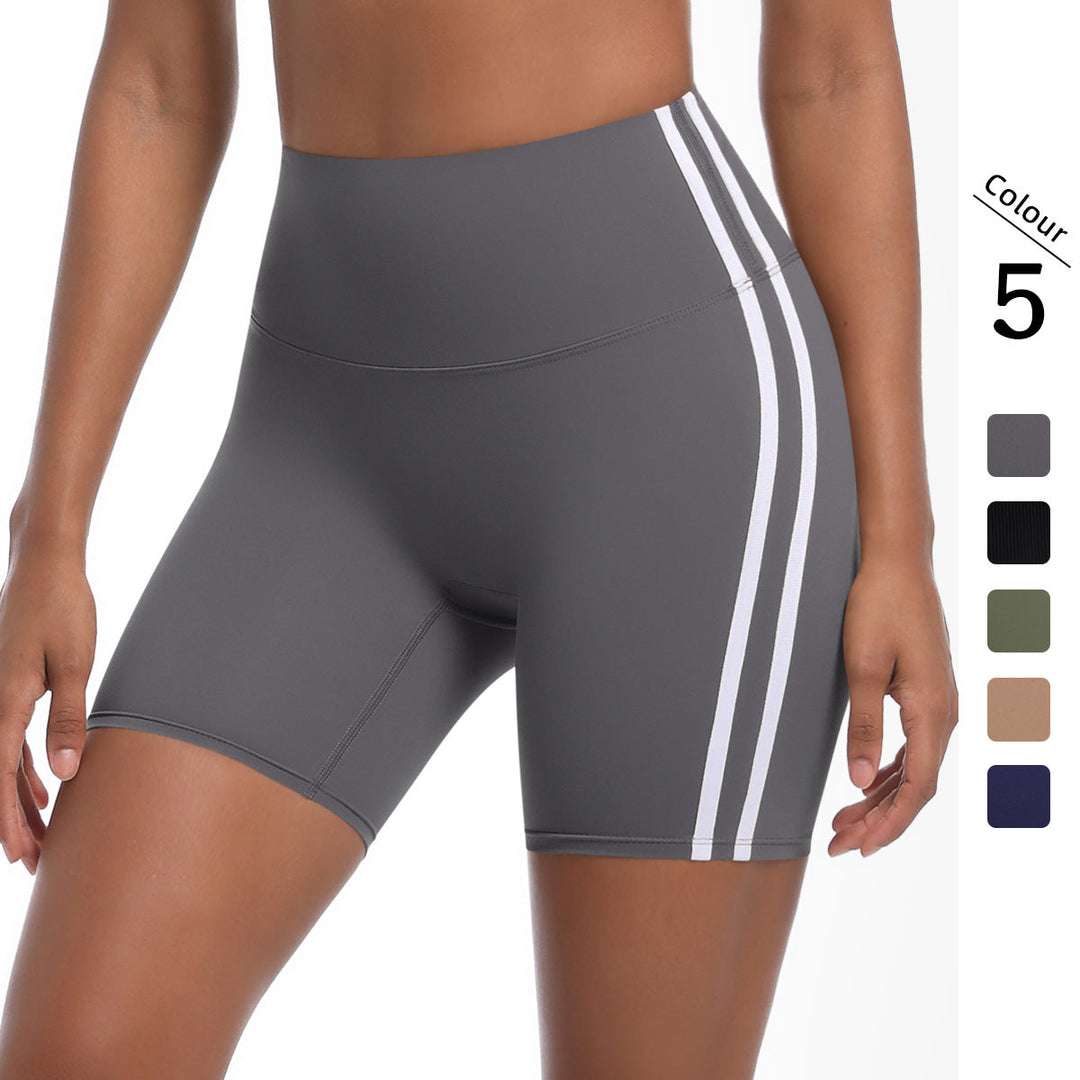 Damen Sportliche Shorts mit hohem Bund und strategischen Einsätzen für aktiven Komfort W&W Mode