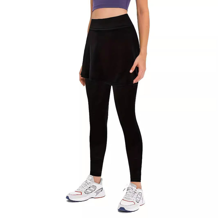 Damen Sportliche Leggings mit integriertem Rock WW