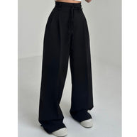 Damen Weite Hochbund-Hose mit raffinierter Drapierung WW