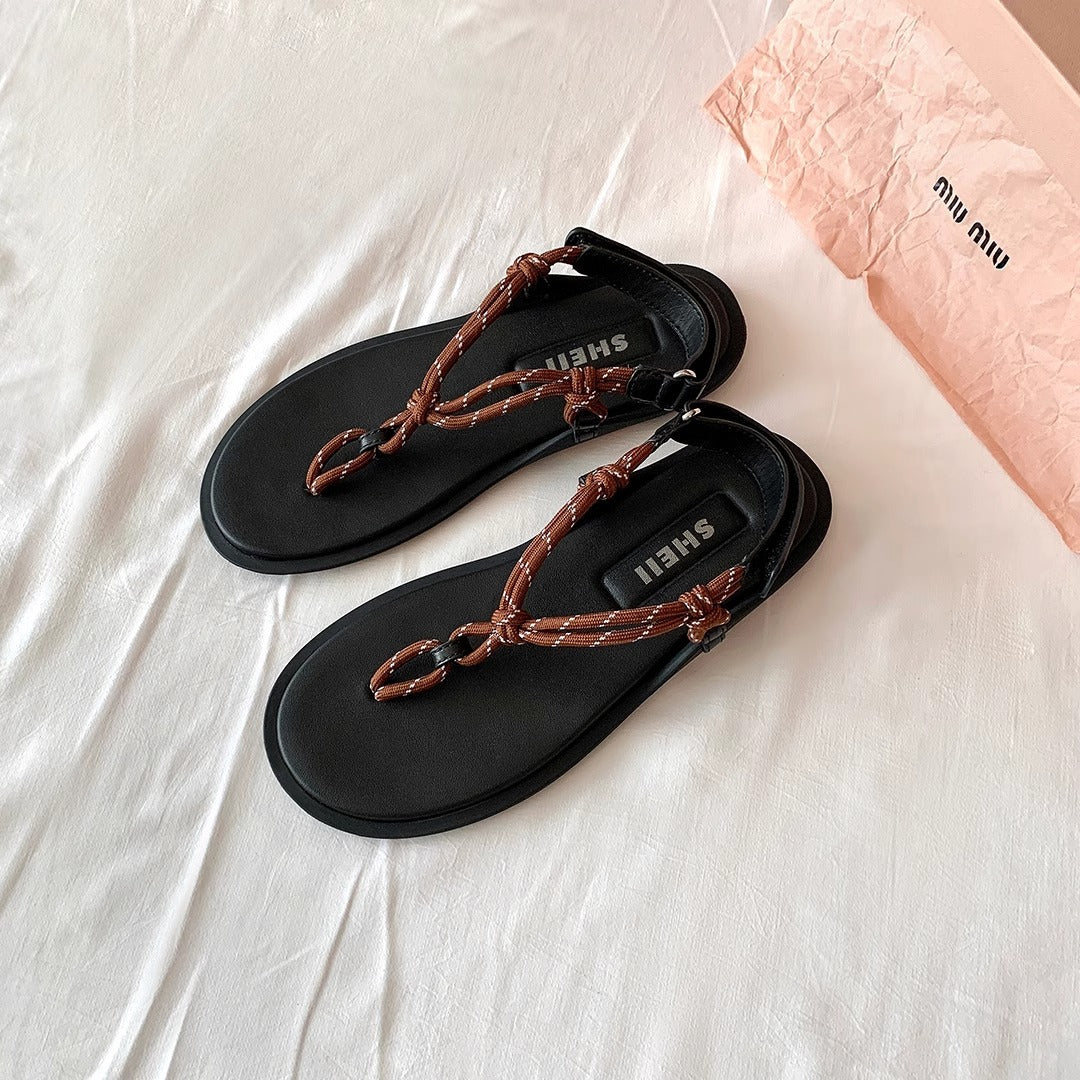 Herren Freizeit Sandalen mit Seilriemen WW