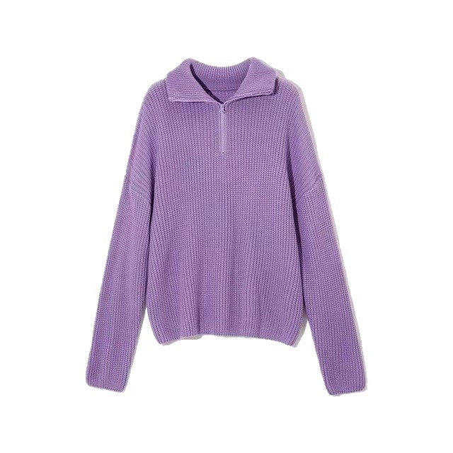 Damen Strickpullover mit Stehkragen WW