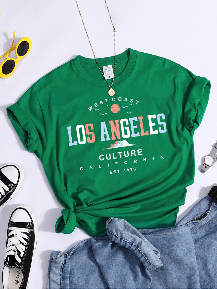 Damen Grafikdruck T-Shirt mit inspirierendem Slogan WW