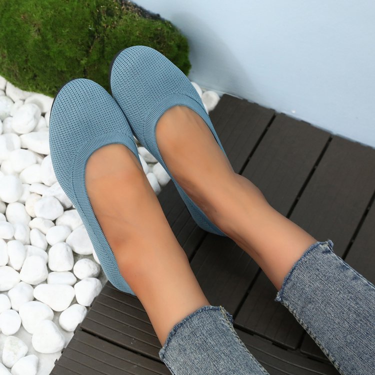Damen bequeme Slip-On Ballerinas W&W Mode
