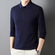 Herren Langarm-Polo mit edler Struktur und bequemer Passform WW