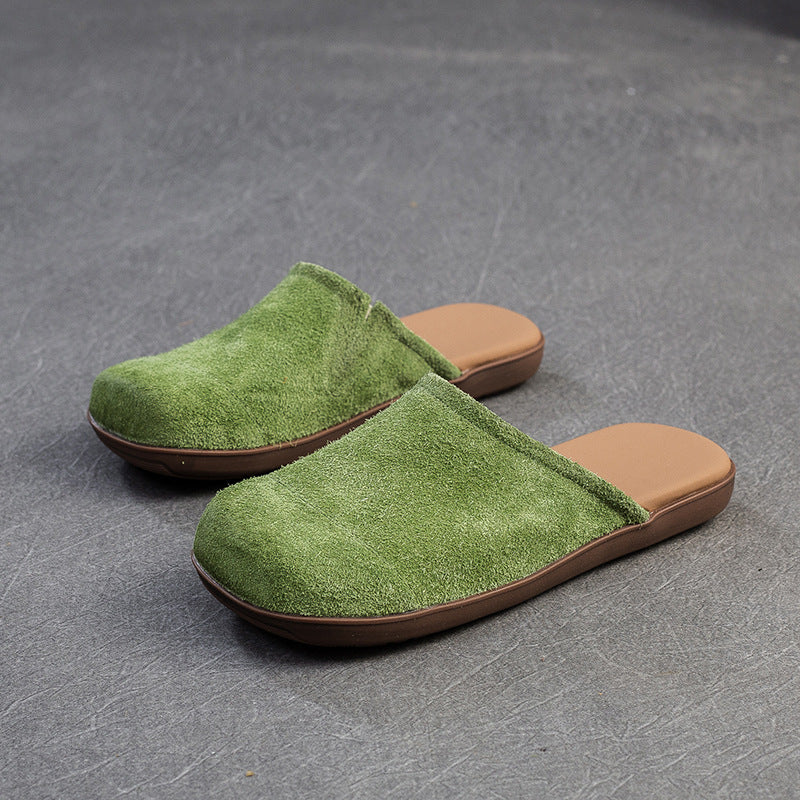 Damen Clogs aus hochwertigem Wildleder mit rutschfester Sohle und anatomischem Fußbett WW