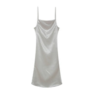 Damen Satin Slip Kleid WW