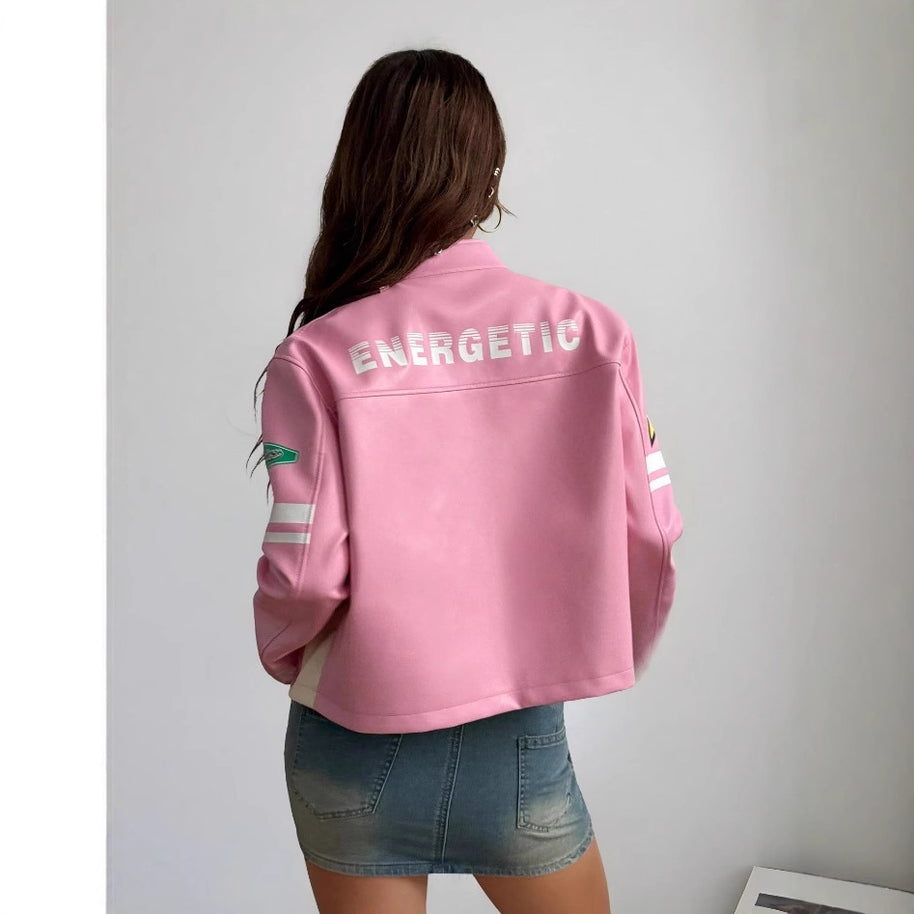 Damen Sportliche Kurzjacke mit detailreichen Applikationen WW