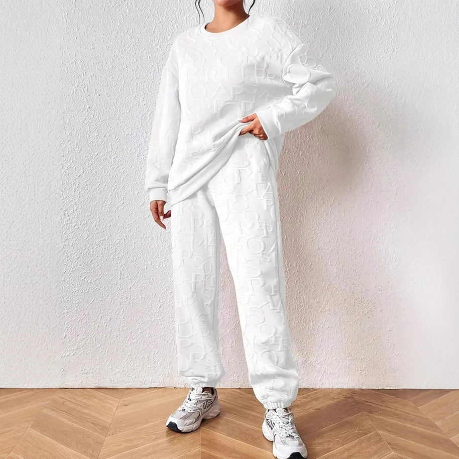 Damen Set aus hochwertigem Sweatshirt und Jogginghose WW