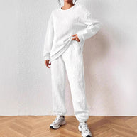 Damen Set aus hochwertigem Sweatshirt und Jogginghose WW