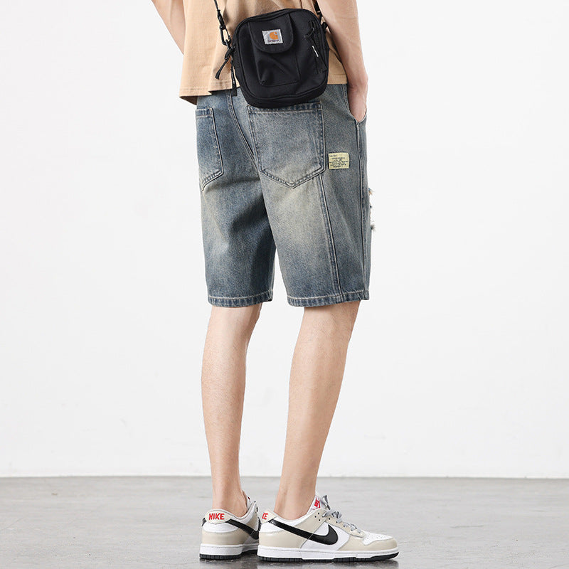 Herren Denim-Shorts im modernen distressed Stil mit lässigem Schnitt WW