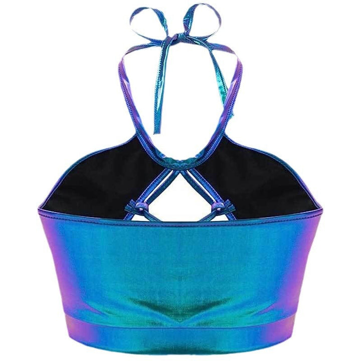 Damen Sport-Bikini-Oberteil mit einzigartigen Schnittdetails und schimmerndem Finish W&W Mode