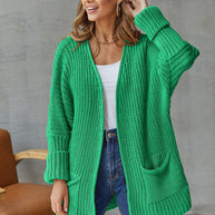 WW | Übergroßer Strickstrickjacke Für Komfortable Styles