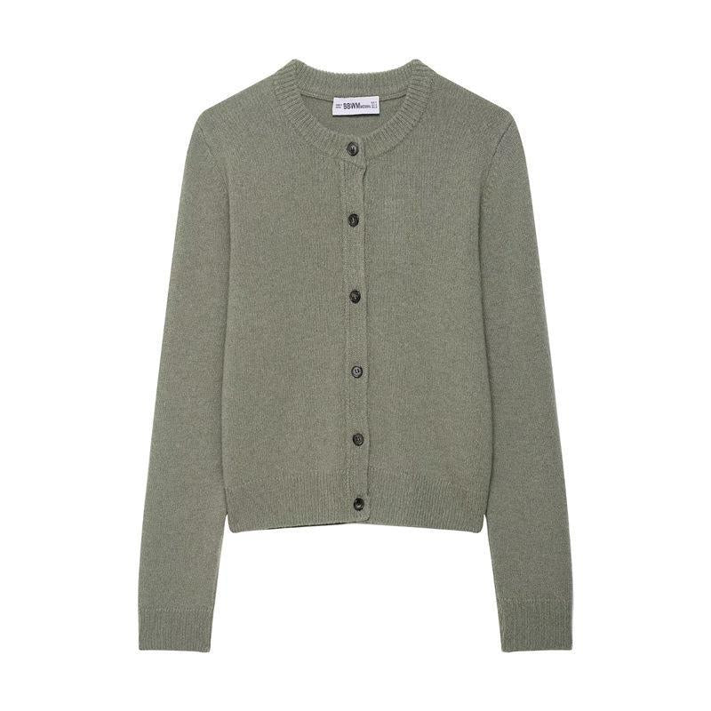 Damen Strickjacke mit durchgehender Knopfleiste und feiner Textur WW