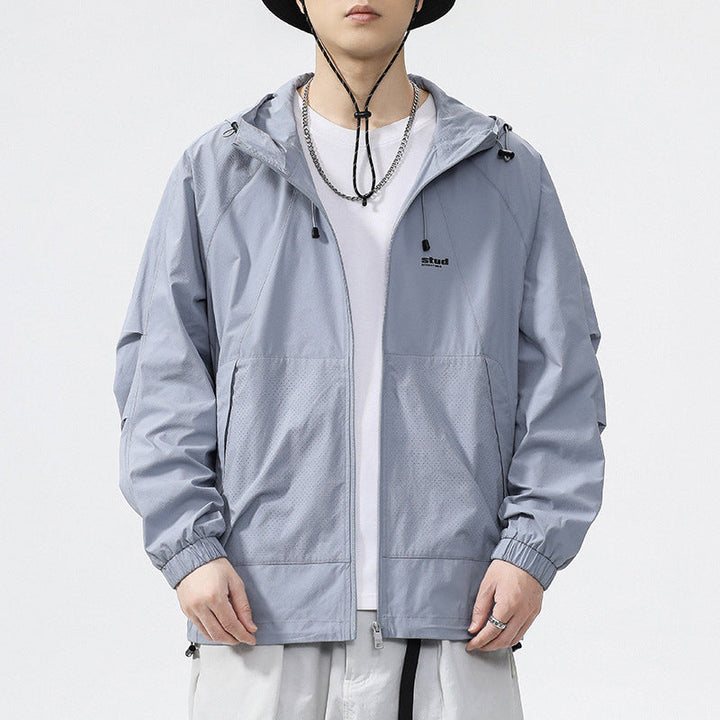 Herren Funktionsjacke mit belüftetem Design und verstellbarem Kragen W&W Mode