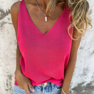 Damen Sleek V-Ausschnitt Stretch Tanktop WW