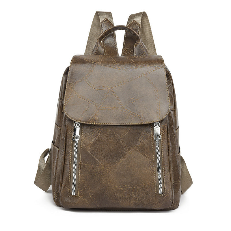 Damen-Lederrucksack mit diebstahlsicherem Design