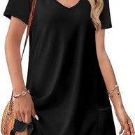 Damen Kurzarm Freizeitkleid WW