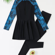 Damen Schwimmanzug mit Rockteil und sportlichem Stil WW