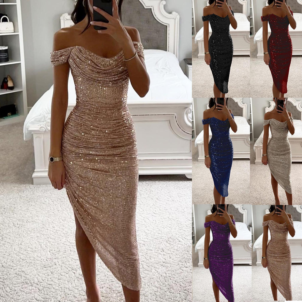 Damen Glamouröses Abendkleid mit Raffungen WW