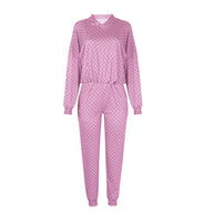 Damen bequemes Lounge-Set mit Kapuze und elastischer Hose WW