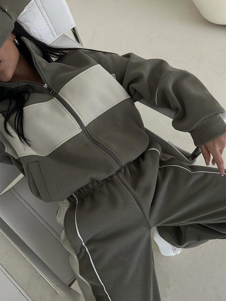 Damen sportlicher Kapuzen-Trainingsanzug WW